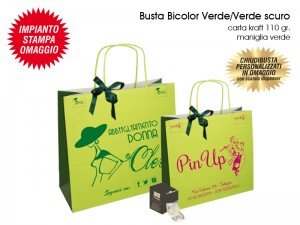 BUSTE IN CARTA BICOLOR VERDE 